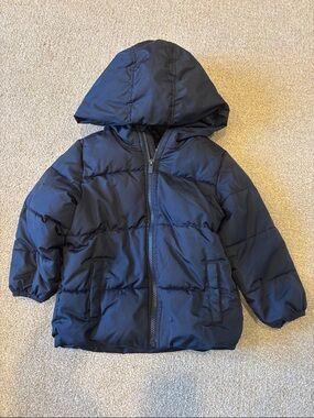 Old Navy Kids Hooded Puffer Jacket - Navy Blue